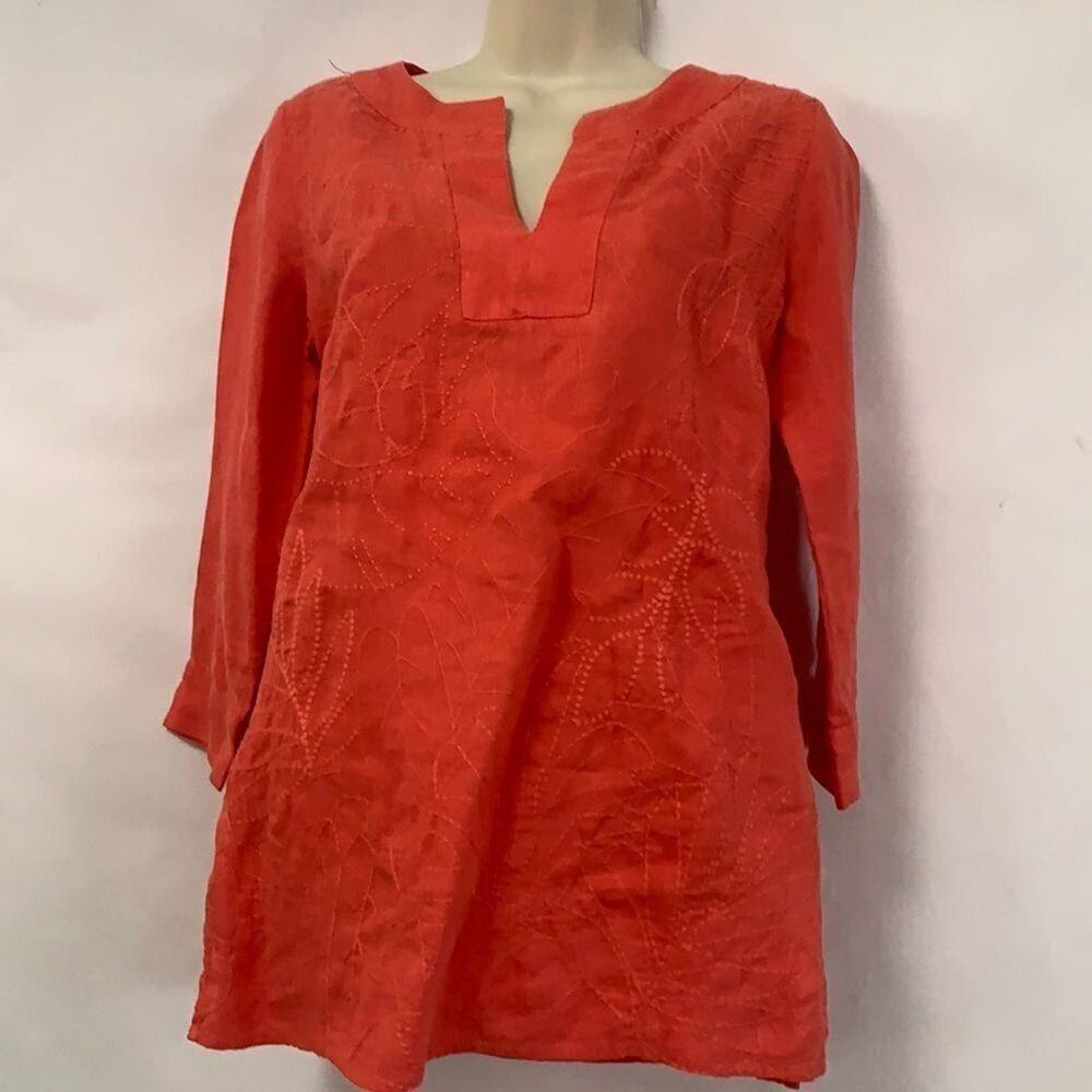 TOMMY BAHAMA LINEN EMBROIDERY BLOUSE SIZE‎ XXS